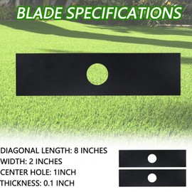 LIN KANG 2 Pack Edger Blades (1”Center Hole) Compatible with Ryobi,Maruyama,Echo,Green Machine Edger - Fits 720237001, 791-613223B, 4133-713-4102, 720-237-001, 4133-713-4101, 216062,(8"x2")