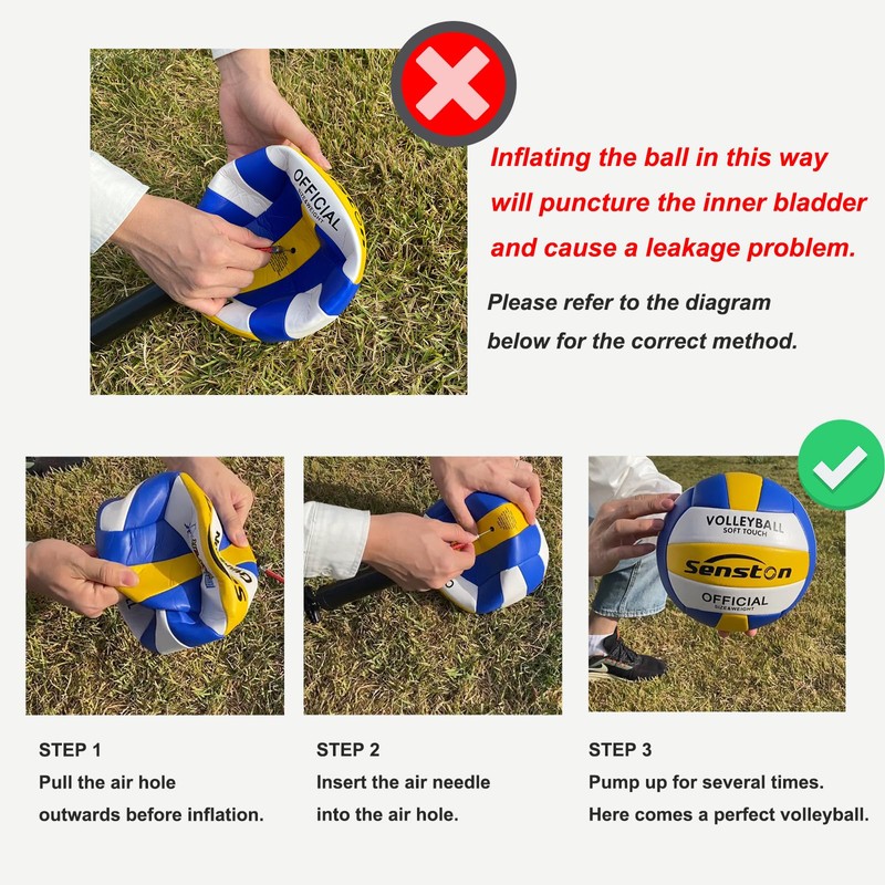 Senston Volleyball Luminous Beach Volleyball Gift Size 5 for Beach,
