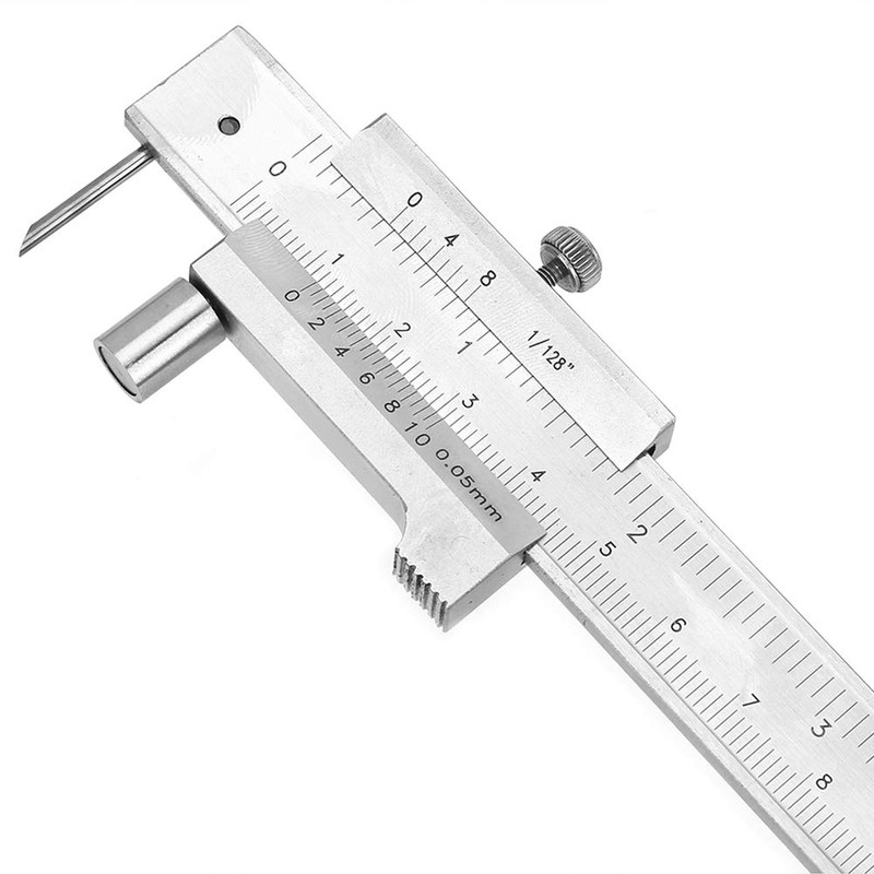 Portable Vernier Caliper, Stainless Steel Measuring Tool 0-200mm Range with
