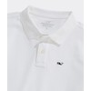 vineyard vines Boys' Heritage Pique Polo, White Cap 2T