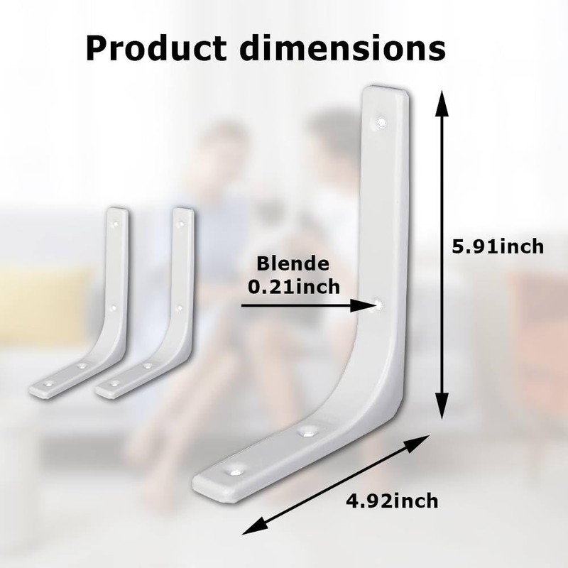Bralucy Corner Bracket Shelf Support 2pcs Shelf Right Angle Stainless