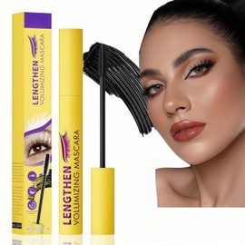Mascara Black Waterproof,Bubble Mascara,Black Silk Fiber Eyelash Masca/ra with Soft Masca/ras Brush,Smudge Proof Long Lasting 4D Silk Fiber Mas Cara for Makeup,Waterproof Masc-ara,Thrive Masc-ara