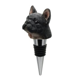 Wine Bottle Stopper French Bulldog Decorative Beverage Wine Cork for Housewarming Gift,Christmas,Thanksgiving,Black