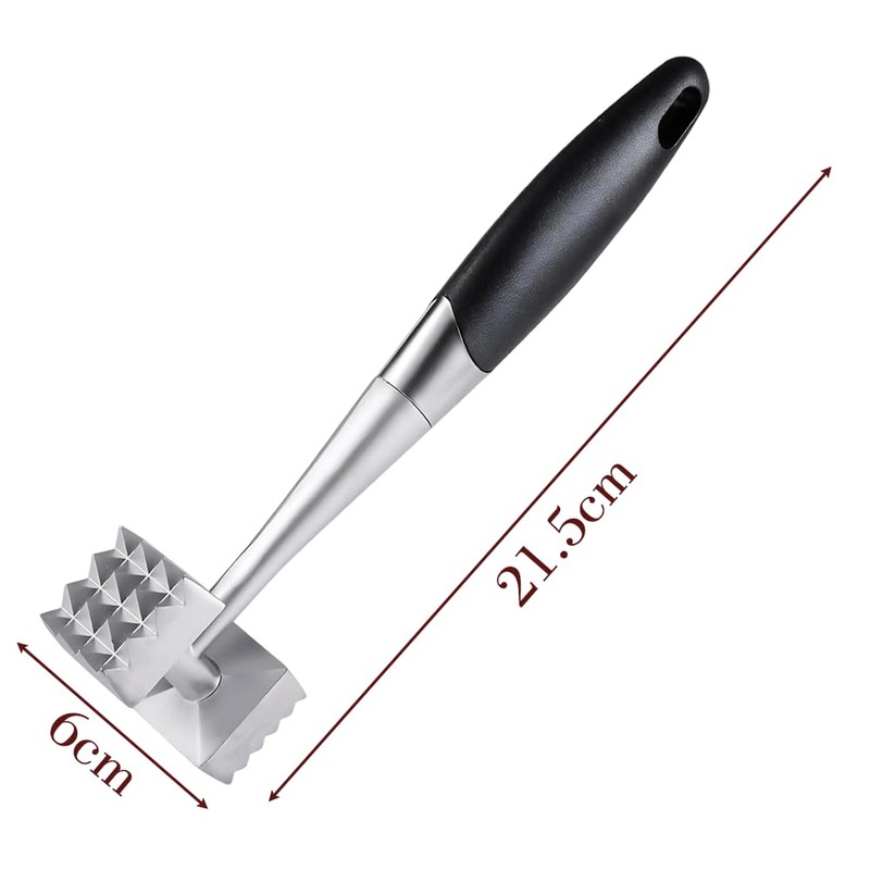 Armo® Stainless Steel Meat Tenderizer Non Slip Double Sided Kitchen