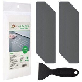 SlipStopper Non Slip Bathtub Strips 18 PCS Larger Adhesive Anti Slip Shower Stickers for Bath Tub, Bathroom, Stairs with Premium Scraper