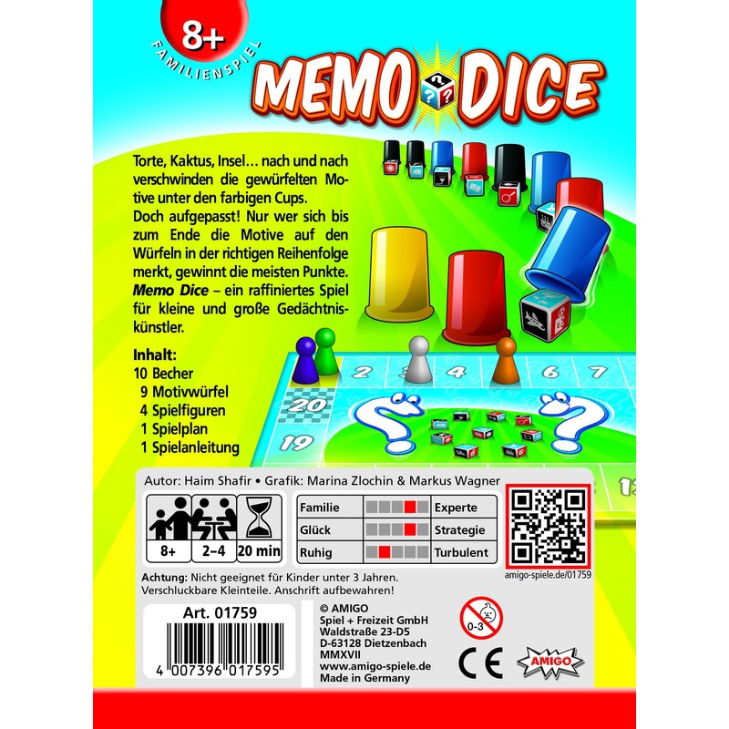 Amigo Spiel + Freizeit 01759 – Memo Dice
