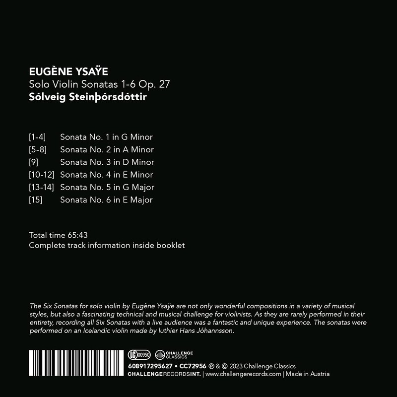 Solo Violin Sonatas 1-6 Op.27