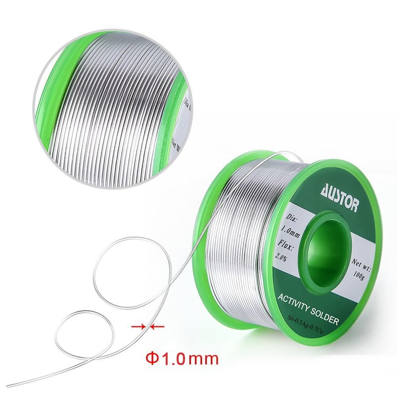 AUSTOR 1.0mm Lead Free Solder Wire with Rosin Core