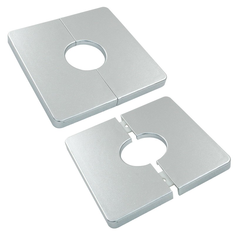 Waziaqoc 2 Pcs Wall Split Flange, ABS Square Self-Adhesive Escutcheon
