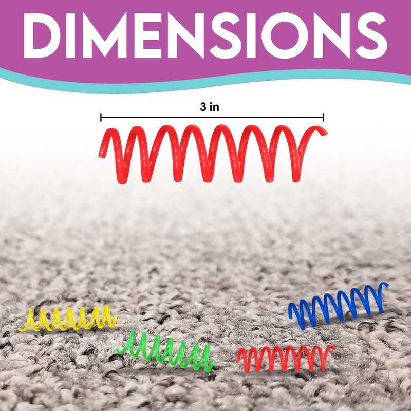 SPOT Colorful Springs Cat Toys – 3" Bouncy Coils for