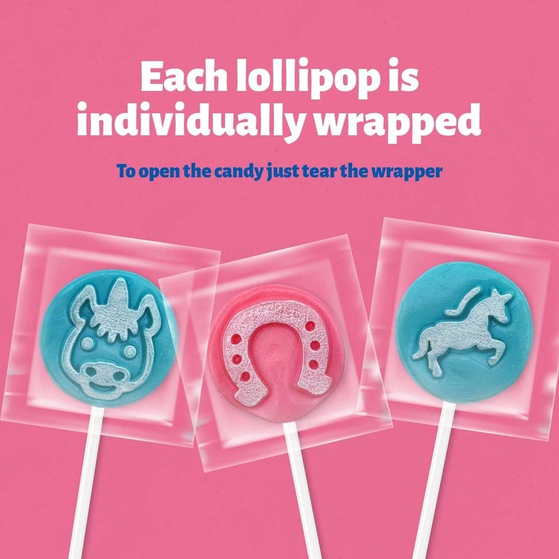 Unicorn Mega Lollipops - 5 Pound Bulk Box (120 Count)