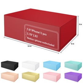 Gift Boxe 10" x 6" x 3" with Magnetic Closure Lid Gift Boxes for Presents,Bridesmaid Gifts Box,Cute Box,Birthday Gift box,Luxury for Gift Packaging, Magnetic Gift Box for Wrapping Gifts (Red/5PCS)