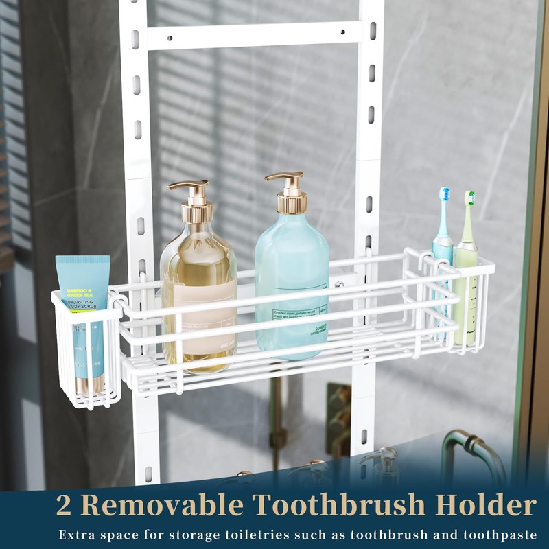 Consumest Over The Door Shower Caddy - 5 Tier Adjustable
