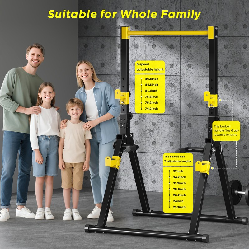 SogesHome Power Tower Dip Station Pull Up Bar for Home