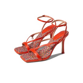 COACH Kaia Leather Sandal Red Orange 6.5 B (M)
