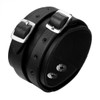 JewelryWe Wide Strap Leather Cuff Wrap Gothic Wristband Bracelet -