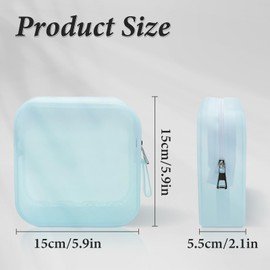 WisePoint Small Toiletry Bag, Silicone Cosmetic Bag Travel Toiletry Bag for Women and Men, Waterproof Toiletry Bags Makeup Organizer Travel Makeup Bag with Zipper for Travel, Swimming (blue)