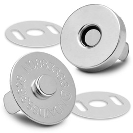 CooBigo 24Sets Magnetic Snaps for Purse Closures 14mm Magnetic Fastener Replacement Kit Magnetic Snaps for Purses and Totes Clothing Bag DIY Craft