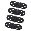 AUNMAS 4Pcs Flip Hinge, 80 * 30 * 2.2mm Zinc