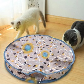 WPOYM Interactive Cat Toys Ball Fast Rolling in Pouch, Motion Activate Chirping Cat Toy Hide and Seek Mouse Catching Game