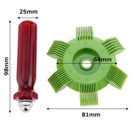 2pcs Radiator Turfin Air Conditioner Fin Straightener AC Condenser Fin Condenser Tool Air Conditioner Radiator Condenser Cooling Tool Plastic Green