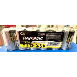 Rayovac Batteries Alkaline RAYOVAC C, 6 Ultra Pro, USA, 10 Year Power Guarantee, 1.5V