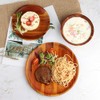 AIDEA Acacia Wood Dinner Plates, 11Inch Round Wood Plates Set