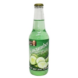 Rocket Fizz Cucumber Soda Flavor | Cane Sugar | Craft Soda Pop Drinks | 12 oz in Glass Bottle (Single Bottle)