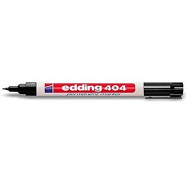 Edding 404 Permanent Markers Bullet Tip 0.75 mm Line Width, Various Quantities / Economy Packs (1, Black) 4X