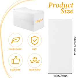 LIQWEI 100Pcs Disposable Massage Table Sheets, 31" x 71" Non-Woven Massage Table Bed Covers, SPA Bed Cover Breathable for Massages Beauty Salon SPA Tatto Hotel Salon-Bed Sheets