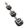 SilverStarJewel Collar largo cuadrado de plata de ley con colgante