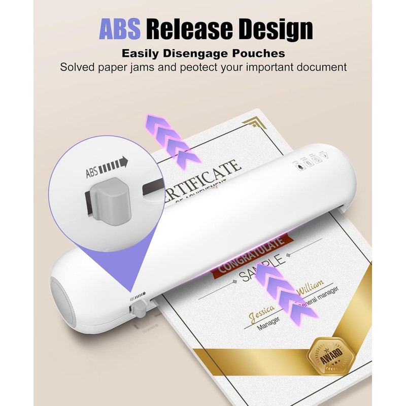 A4 Laminator Machine,9 Inch Small Laminating Machine,Thermal Laminator Dual Hot