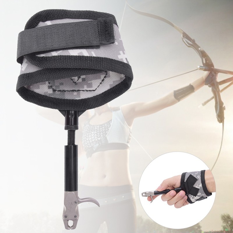 Canvas Wrist Strap Compound Bow Release Aid Tool Hunting Arrow