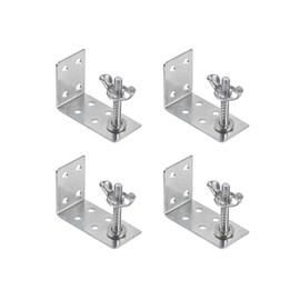 Small Board Mounted Bracket for Woven Wood & Roman Shades – Inside/Outside Mount – Fits 1/2” to 1” Boards (4 Pair)