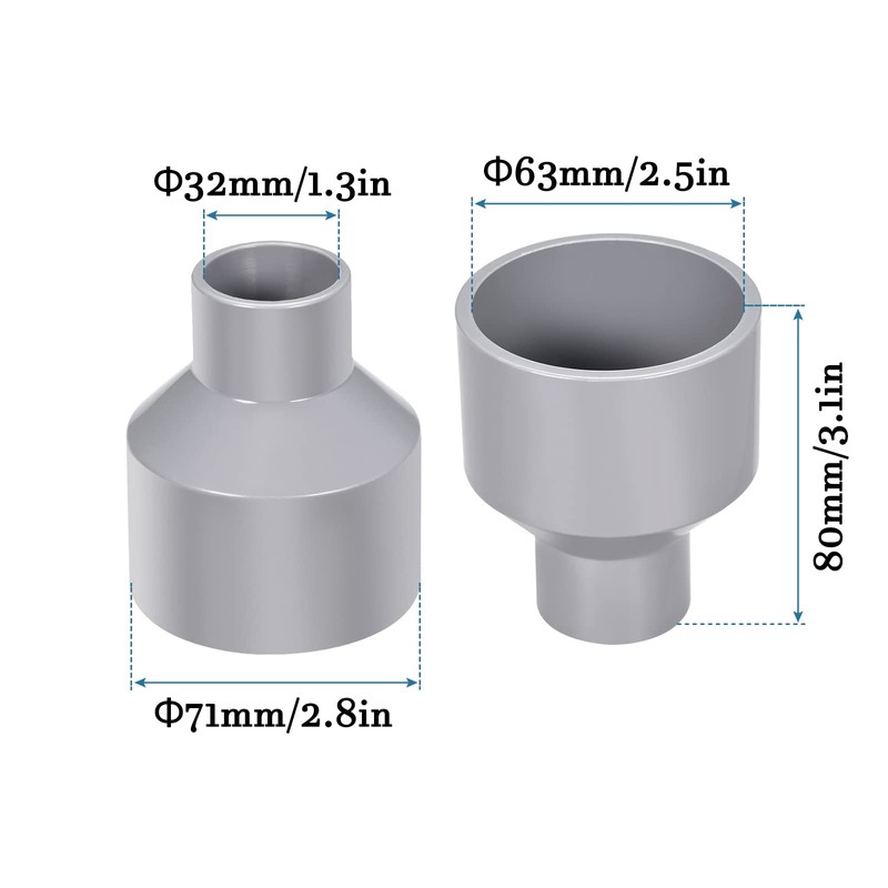 QUARKZMAN 63 mm x 32 mm PVC Reducer Coupling x