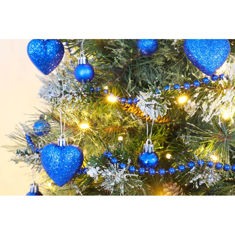 Christmas Concepts® Pack of 16 - Glitter Heart Shaped Baubles