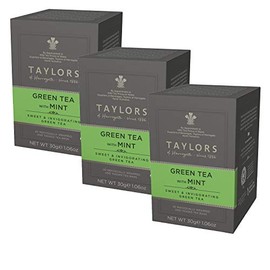 Taylors of Harrogate Green Tea with Mint 3 x 20 Individually Wrapped Tea Bags