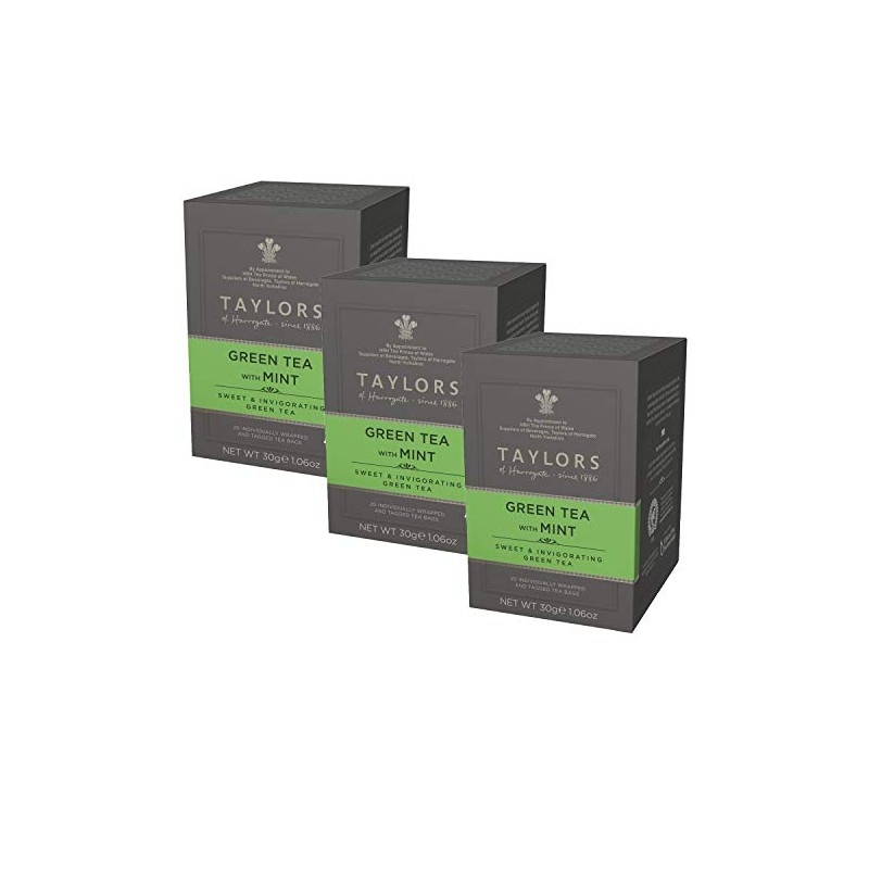 Taylors of Harrogate Green Tea with Mint 3 x 20