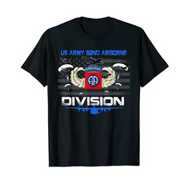 US Army 82nd AIRBORNE Division American Flag Vintage Women Men T-Shirt