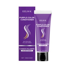 Purple Color Conditioner 100G Neutralizes Yellow Tones Eliminates Yellowing Color Toning Hair Carevolume: 100 mL, color: Gray, Scent: perfumed fragrance