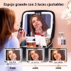 Maletin Estuche De Maquillaje Con Espejo Y Luz Led 3