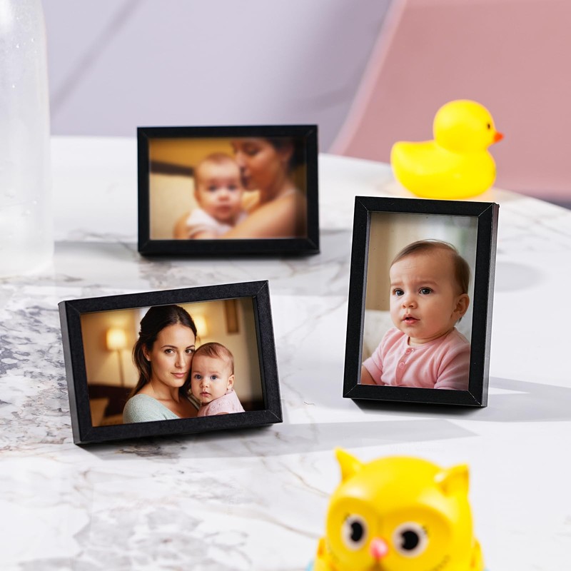 Winlor Small Picture Frames, Mini Size Baby Photo Frame, 2x3'',
