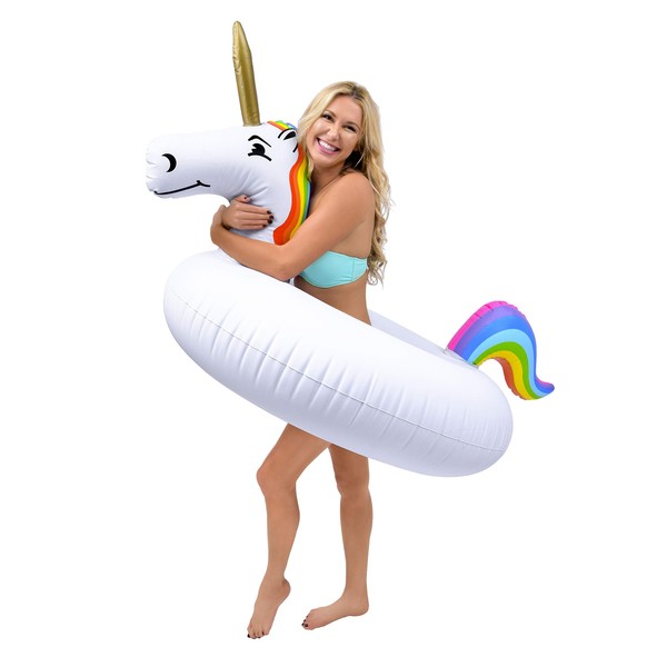 GoFloats Unicorn Pool Float Party Tube - Inflatable Rafts, Adults
