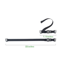 MOLLE Tactical Straps for Tripod, Gear & Backpack | Adjustable Tie Down Straps (7.5-22 Inch)- 4 Pack, Black