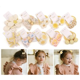BIANHUAN Hair Rubber for Children, Baby, Hair Ribbon, Elastic Hair Accessories, Kids, Girls, Hair Ornaments, Children's Baby Hair Elastic, Set of 20, Hair Access, Ribbon Elastic Cute, Elementary
