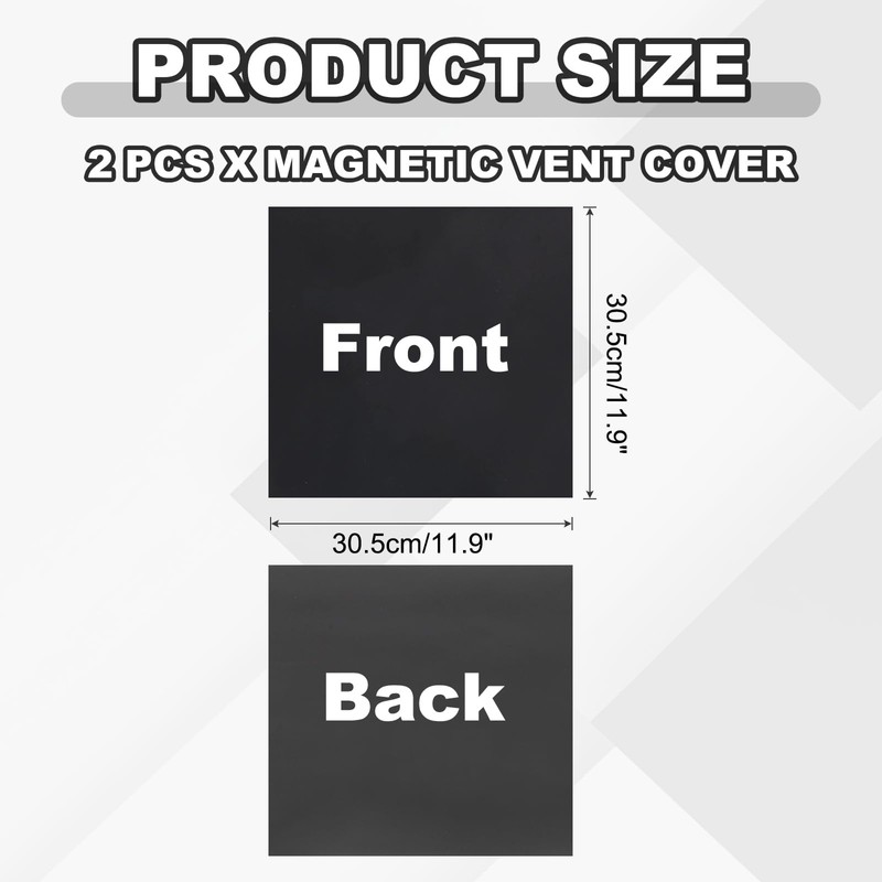 PATIKIL 12" x 12" Magnetic Vent Cover, 2 Pcs Floor
