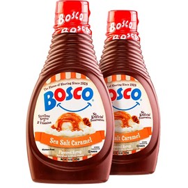 Bosco Sea Salt Caramel Syrup 15oz (2 Pack) | Thick & Rich, Irresistible, Gluten Free