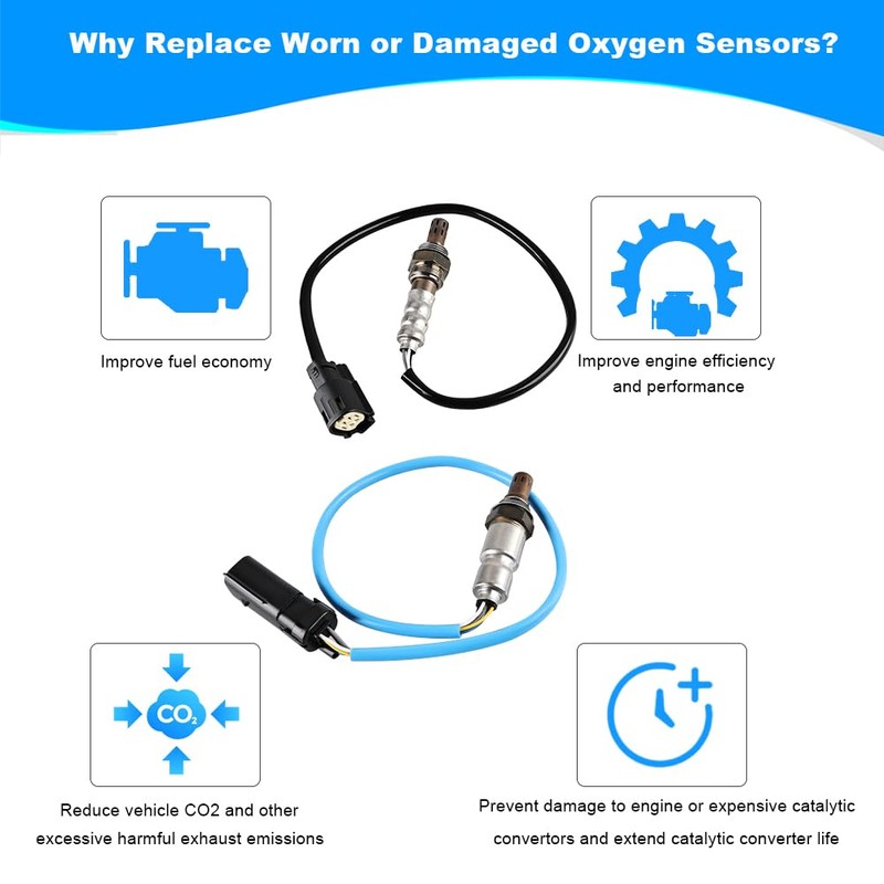 JDMON 4PCS O2 Oxygen Sensor Upstream Downstream Replacement for Ford