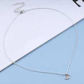 Cimenexe Bohemian Tiny Crystal Butterfly Pendant Necklace Silver Butterfly Choker Necklace Cz Butterfly Chain Necklace Small Butterfly Collar Necklace Jewelry for Women and Girls Gifts