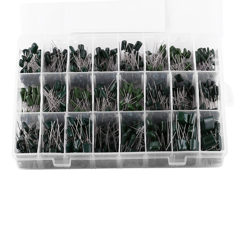 660pcs 24 Values Polyester Film Capacitors Assortment Kit 100V 0.22nF